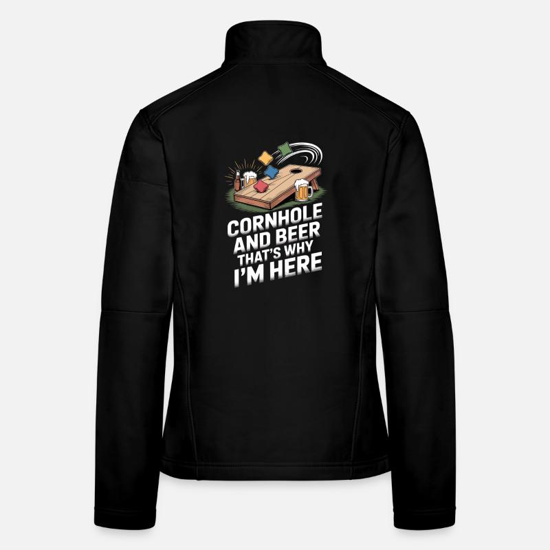 Cornhole And Beer  Women's Softshell Jacket