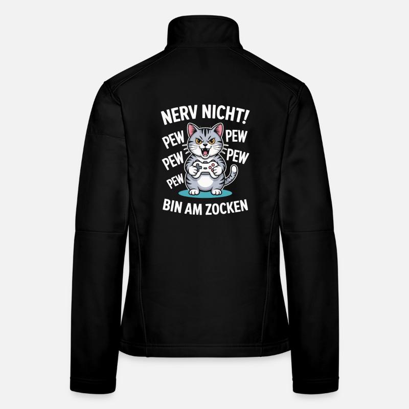 Courage Not I Gaming Cat Design Veste en tissu softshell Femme
