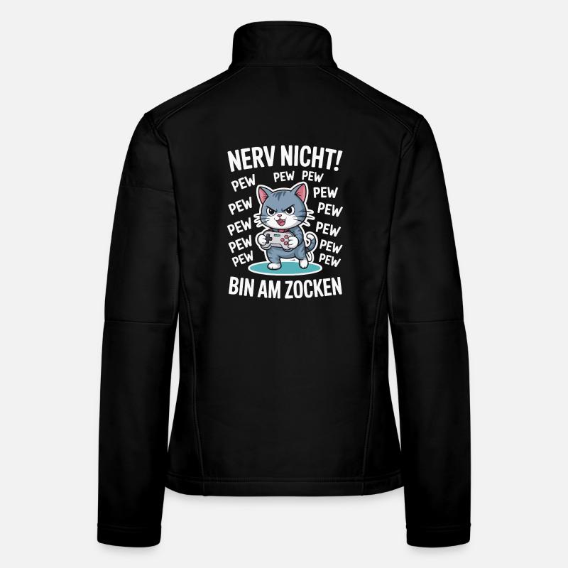 Courage Not I Gaming Cat Design Veste en tissu softshell Femme