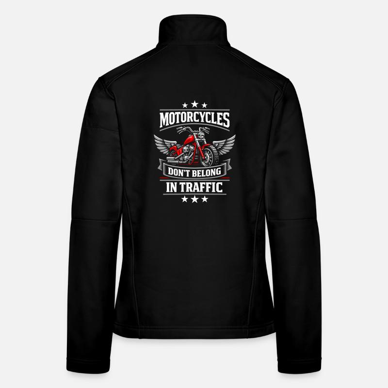 Motorcycle Traffic Humor, The Driver Women's Softshell Jacket