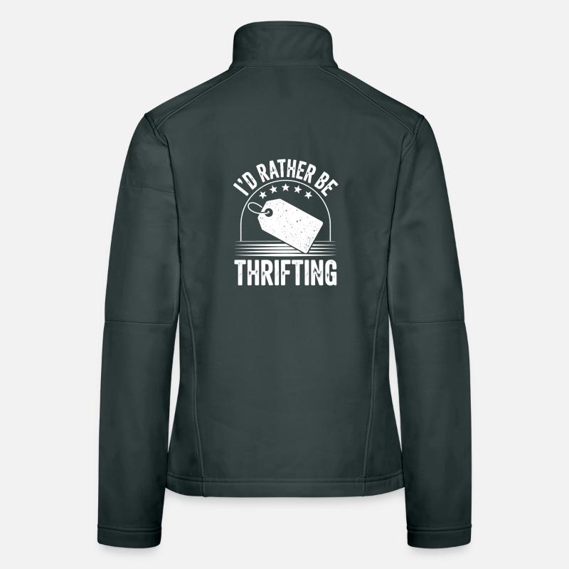 Ich würde lieber im Secondhand-Geschäft sein Frauen Softshelljacke