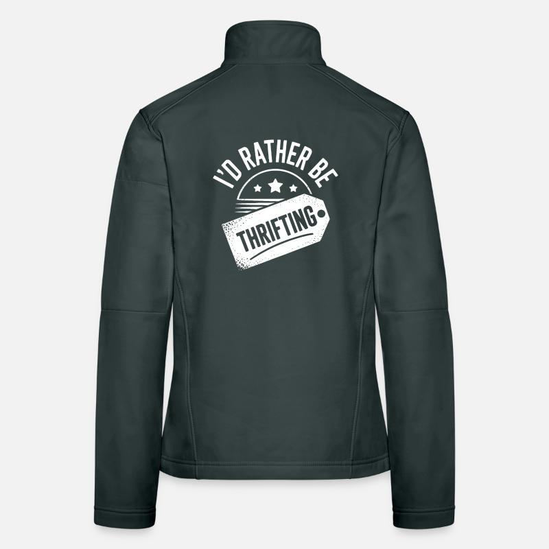 Ich würde lieber im Secondhand-Geschäft sein Frauen Softshelljacke