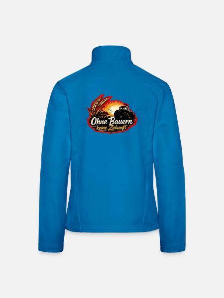 No future without farmers-agriculture-tractor - Women's Softshell Jacket - black - Back