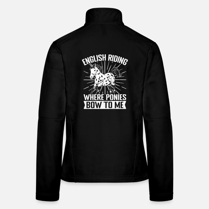 Cavalier amateur de chevaux Mon arc à l’anglais pour moi Veste en tissu softshell Femme