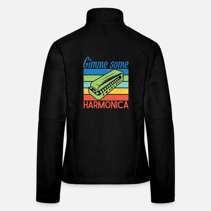 Joueur d’harmonica drôle, donne-moi un peu d’harmonica Veste en tissu softshell Femme