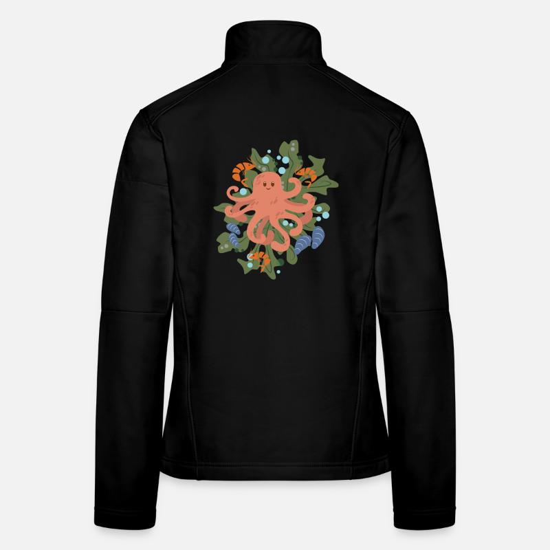 Oktopus Frauen Softshelljacke