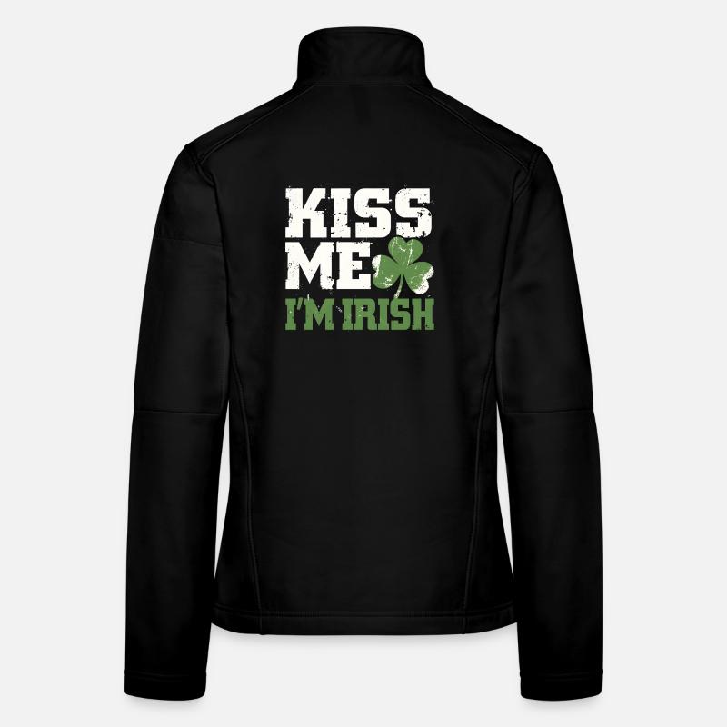 Embrasse-moi, je suis Irish Shamrock Veste en tissu softshell Femme