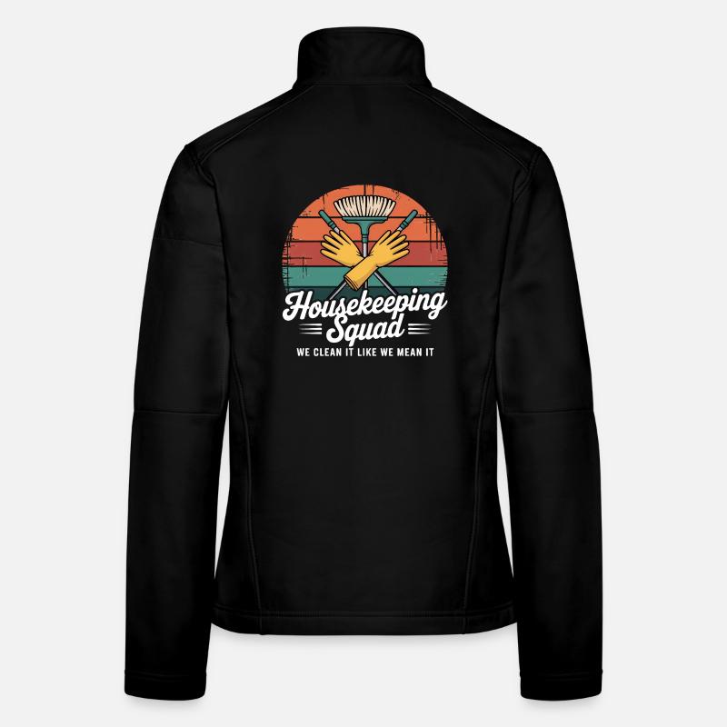 Funny Cleaning Design Women's Softshell Jacket