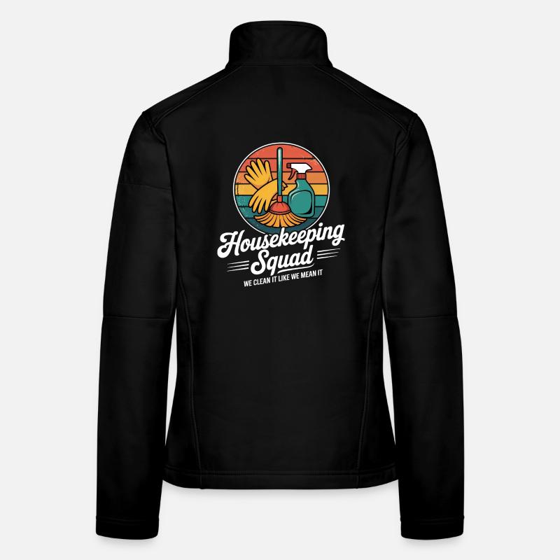 Funny Cleaning Design Women's Softshell Jacket