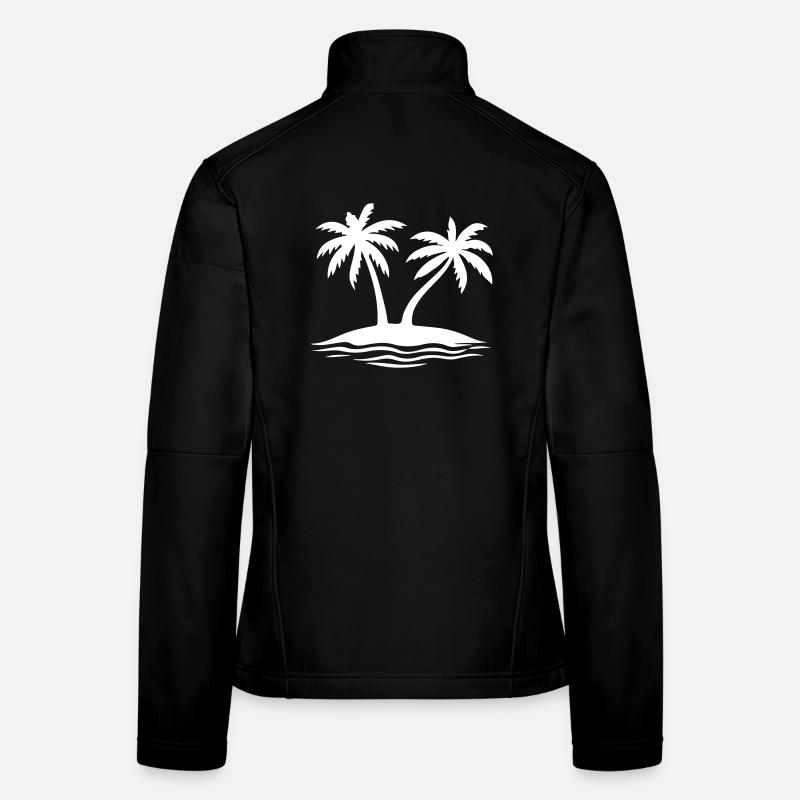Palmen Strand Insel Frauen Softshelljacke