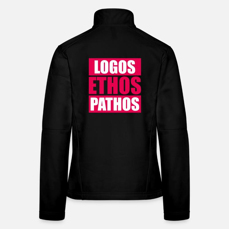 Logos Ethos Pathos Rhetoric Philosophy Student Women's Softshell Jacket