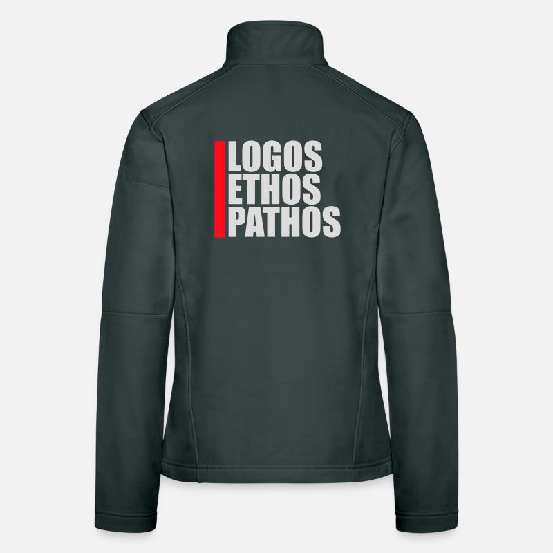 Logos Ethos Pathos Rhetorik Philosophie Student Frauen Softshelljacke