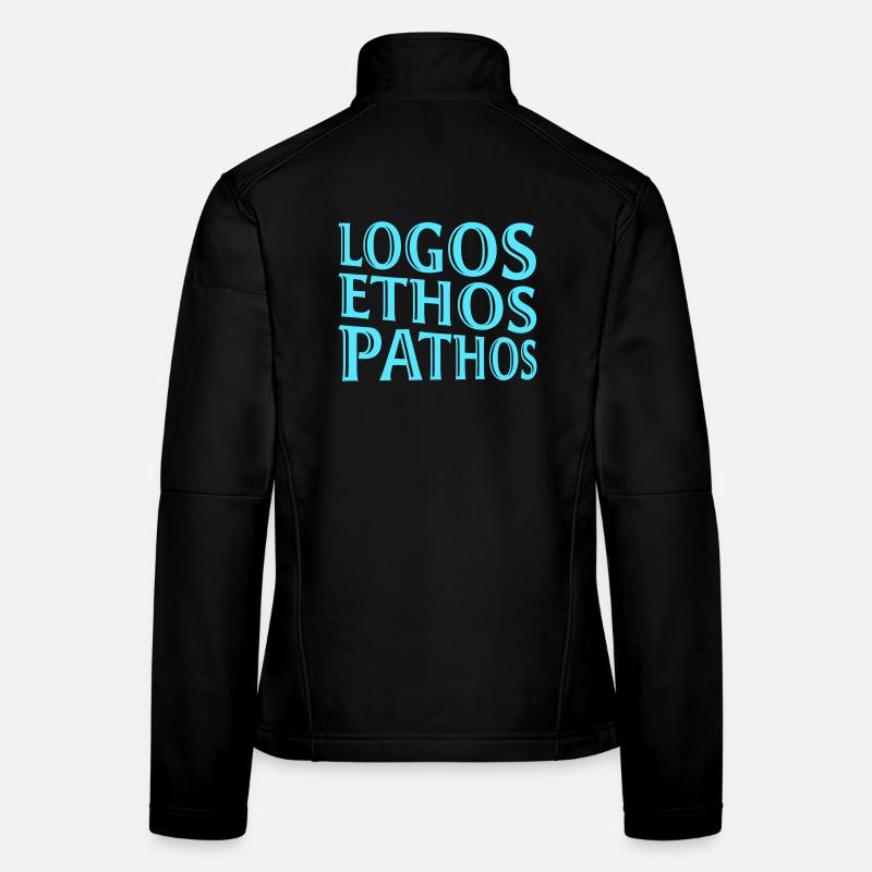 Logos Ethos Pathos Rhetorik Philosophie Student Frauen Softshelljacke