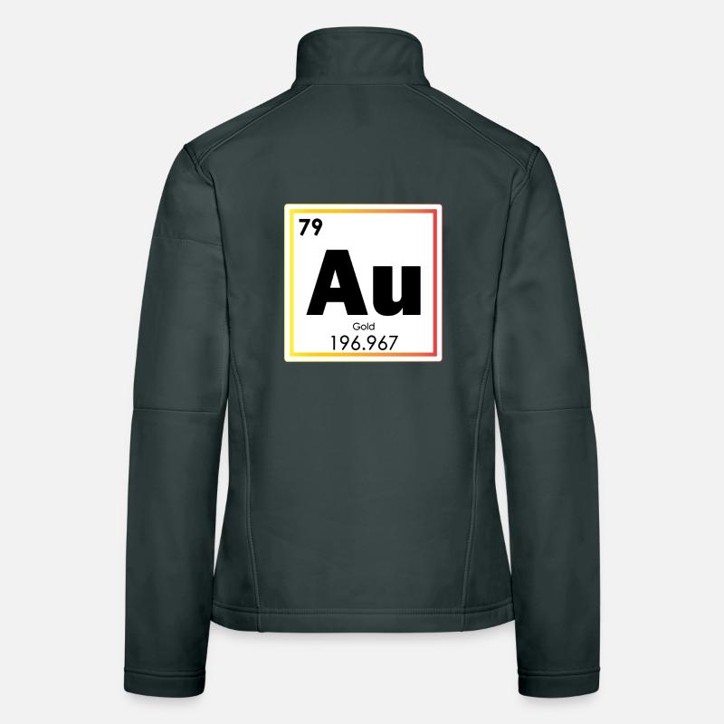 Au Gold Chemistry Periodic Table Women's Softshell Jacket