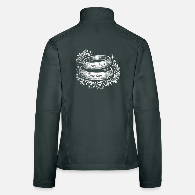 Zwei Ringe Eine Liebe Frauen Softshelljacke
