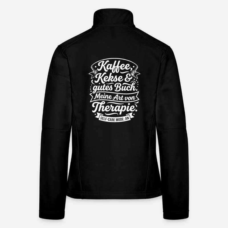 Kaffee Kekse Bücher Therapie Design Frauen Softshelljacke