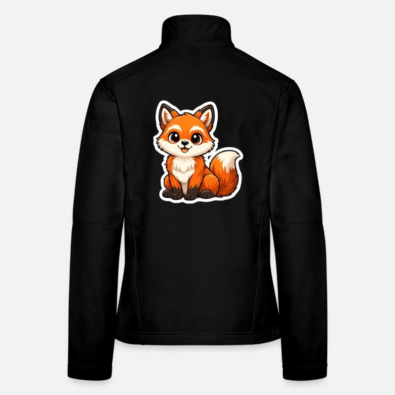 Motif de renard mignon dans le style cartoon Veste en tissu softshell Femme