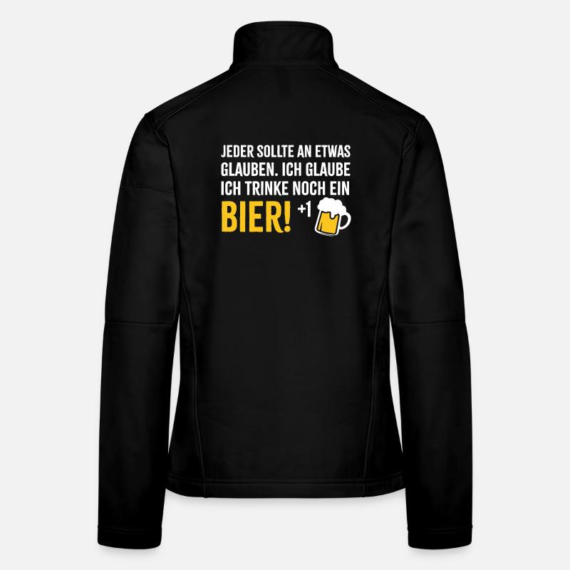 Ich glaube an Bier +1 Frauen Softshelljacke