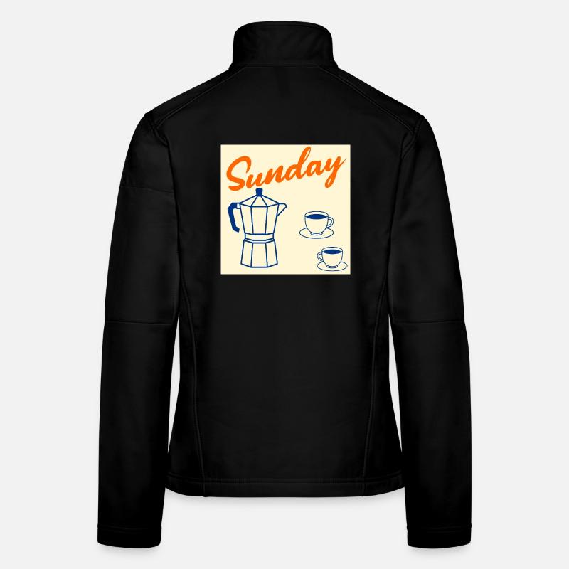 Coppia del caffè domenicale - Giacca softshell da donna - nero