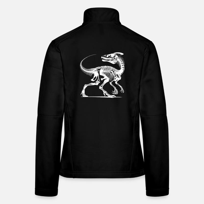 Dinosaurier Raptor mit Rückgrat Knochen Frauen Softshelljacke
