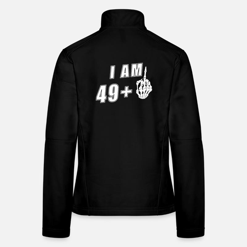 50th Birthday Woman 50s 50th I'm 49+ plus - Women's Softshell Jacket - black