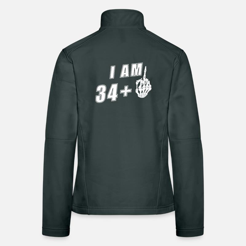 Ich bin 34 plus Mittelfinger - 35. Geburtstag Frauen Softshelljacke