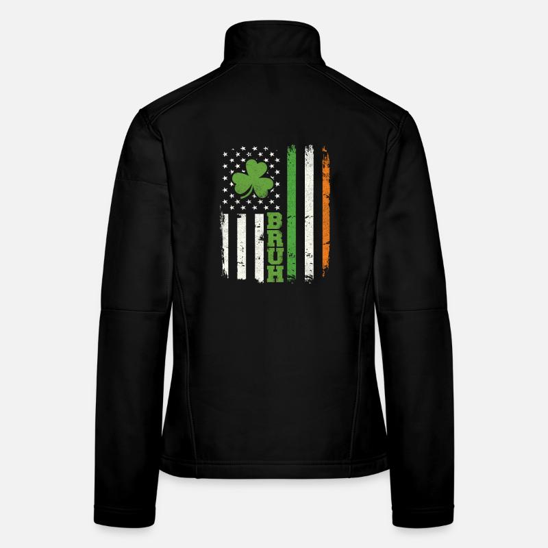 Bruh St Patrick’s Irish Shamrock St. Paddys Veste en tissu softshell Femme