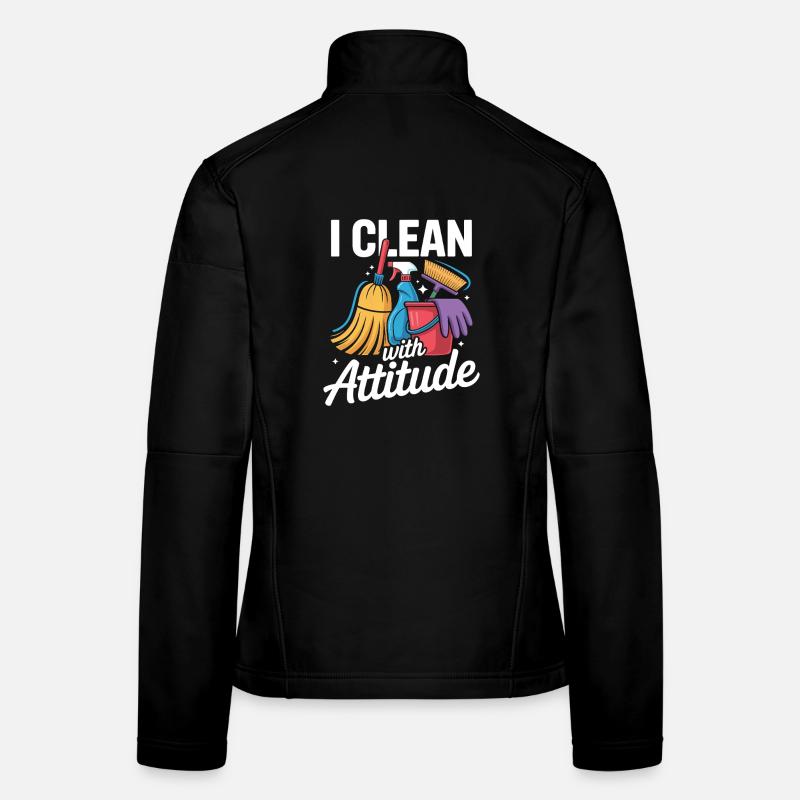 Motif de l’équipe de nettoyage Veste en tissu softshell Femme
