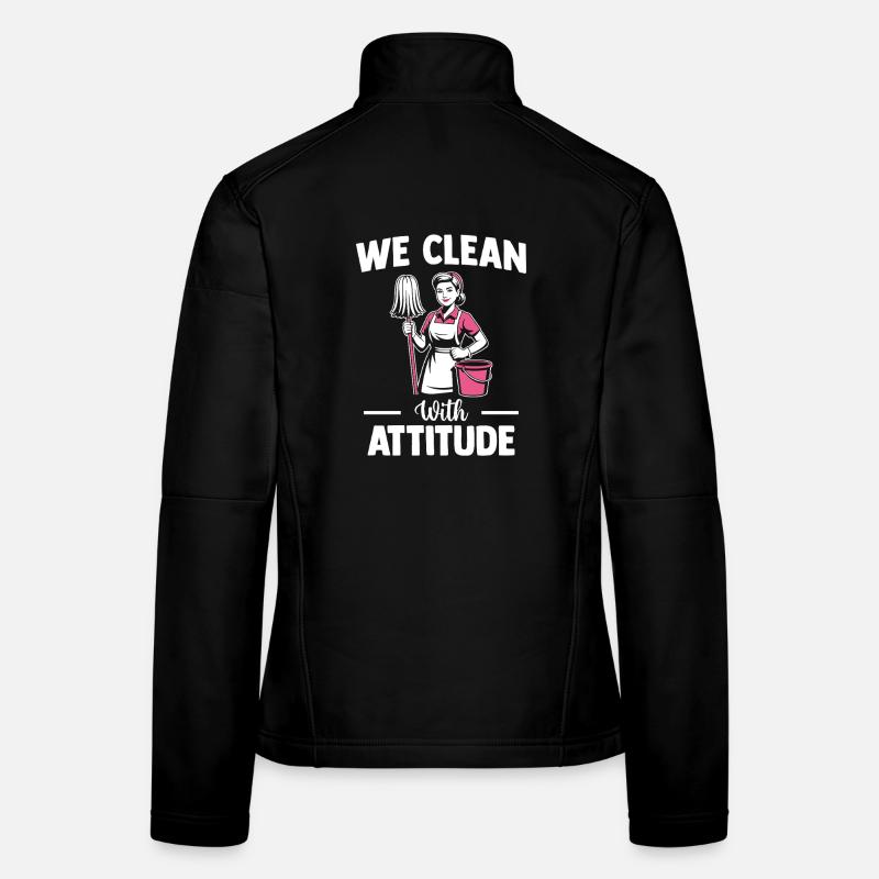 Motif de l’équipe de nettoyage Veste en tissu softshell Femme