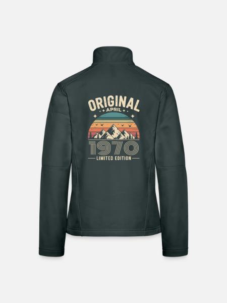 février 1970 – Légende des sommets et montagnes - Veste en tissu softshell Femme - noir - Dos