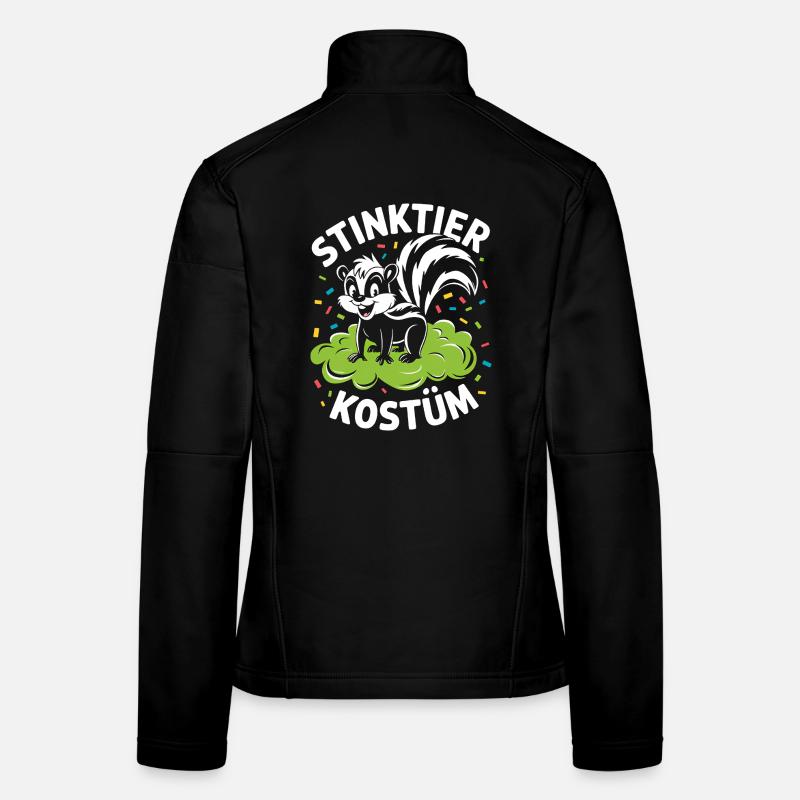 Stinktier Kostüm Konfetti Tier Fasching Karneval Frauen Softshelljacke
