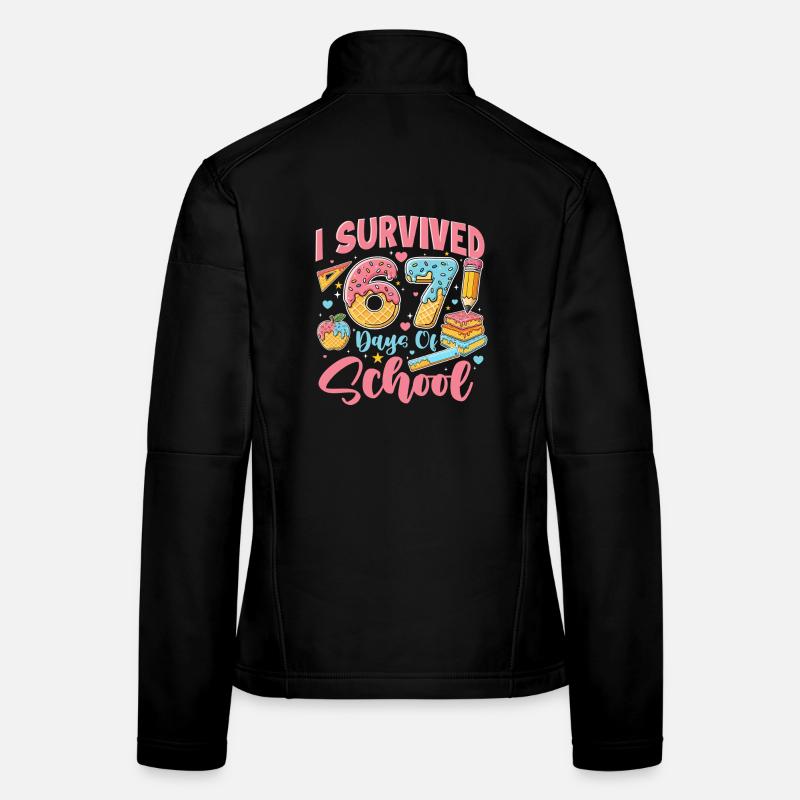 I Survived 67 Days School Meme Students Women's Softshell Jacket