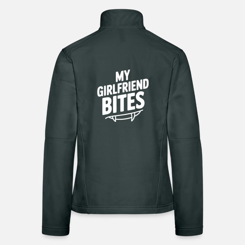 My Girlfriend Bites Women's Softshell Jacket