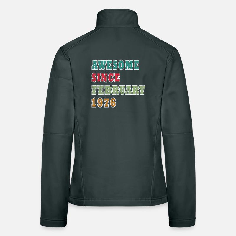Anniversaire février 1976 Année Édition limitée Veste en tissu softshell Femme