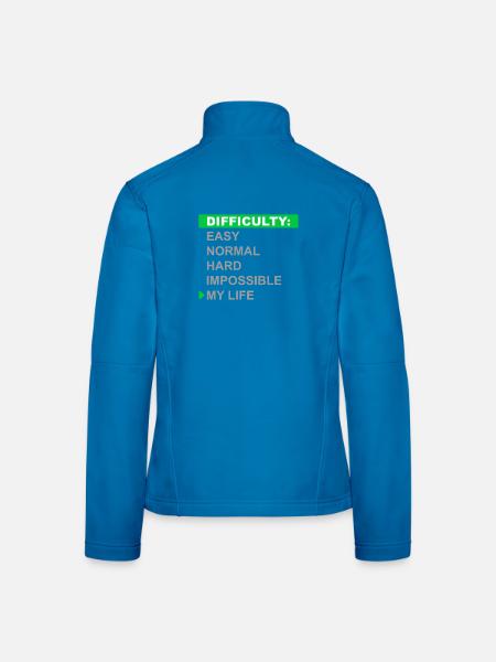 Difficulty Mode – My Life - Women's Softshell Jacket - black