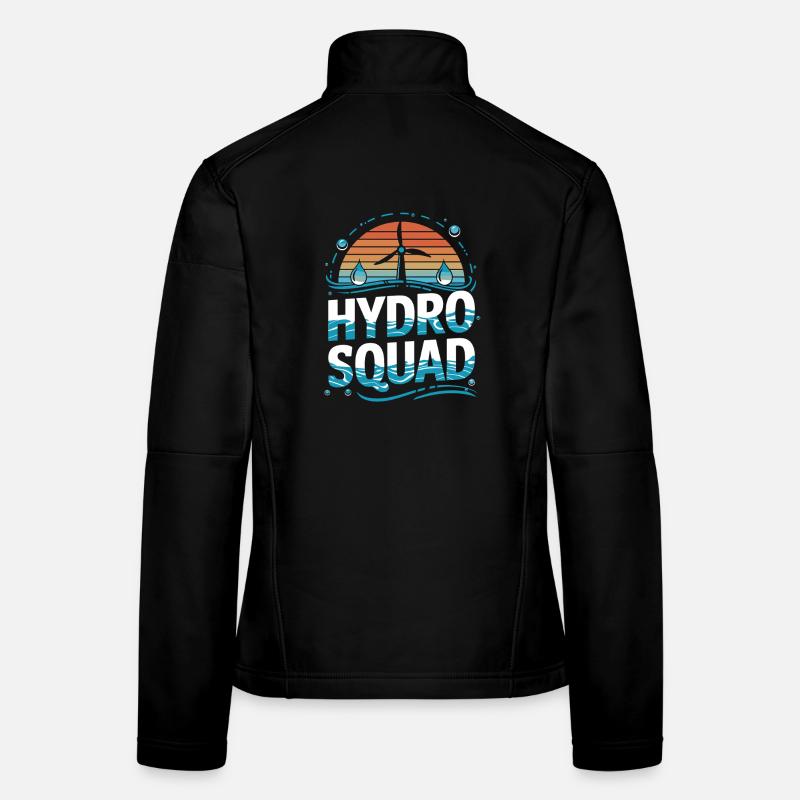  Hydro Squad Erneuerbare Energie Wasserkraft Frauen Softshelljacke