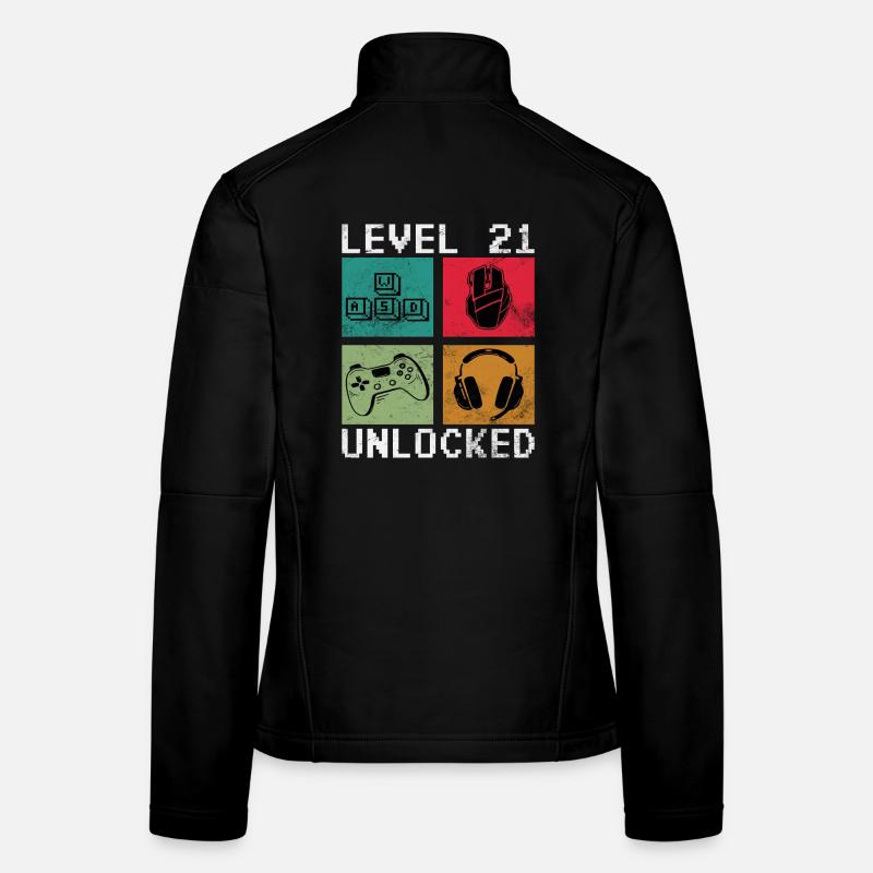 Gamer Level 21 Unlocked - Gaming Frauen Softshelljacke