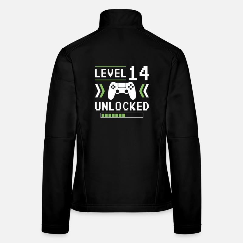 14th Birthday Young Gamer Level 14 Years Women's Softshell Jacket