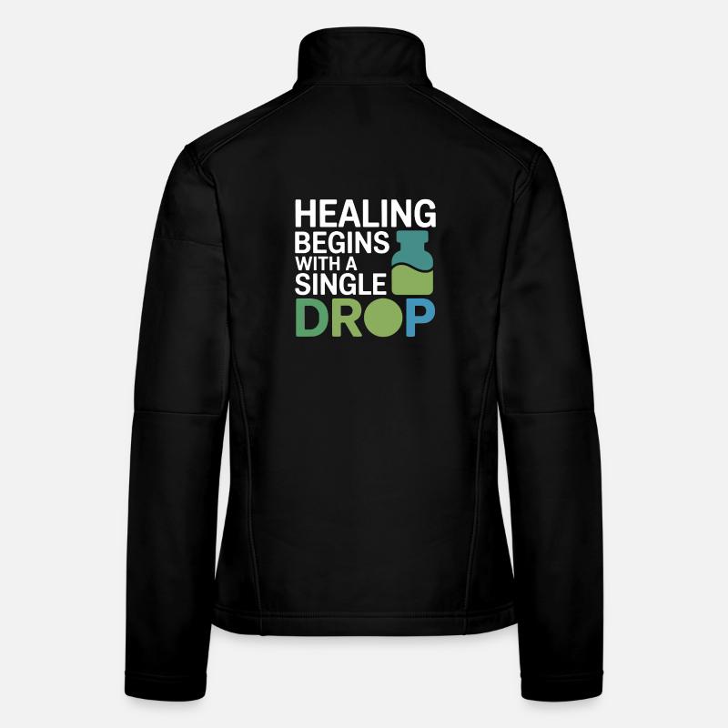 La guérison de l’homéopathie débute Single Drop Professional Veste en tissu softshell Femme