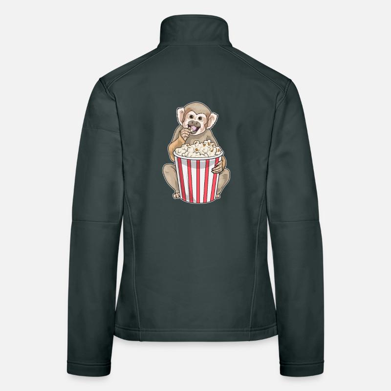 Affe Popcorn Frauen Softshelljacke