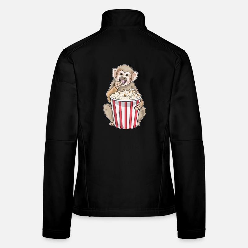 Affe Popcorn Frauen Softshelljacke