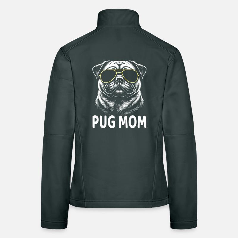 Mops Mom Frauen Softshelljacke
