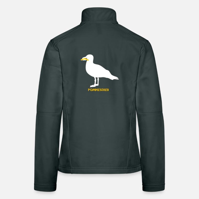 Frites Mouette Voleuse - Blanc Veste en tissu softshell Femme