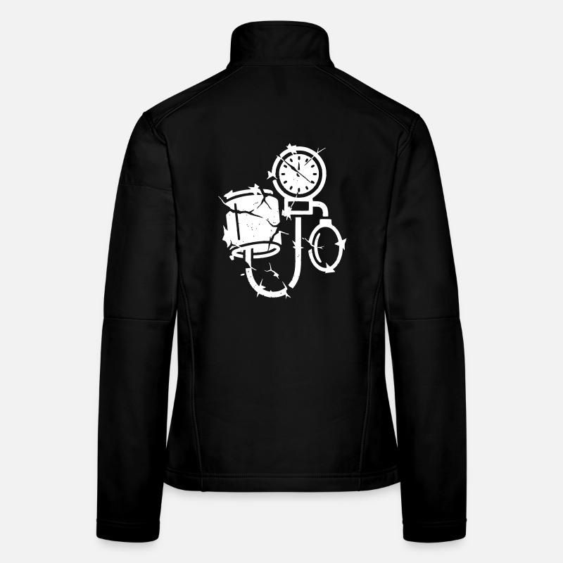 Blutdruckmessgerät Grunge Medizin Vektor - Frauen Softshelljacke - Schwarz