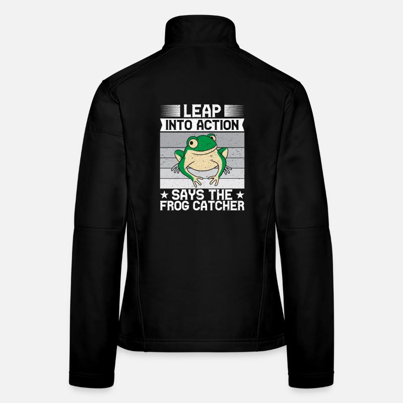 Frog Catcher Leap Into Action Frog Frauen Softshelljacke