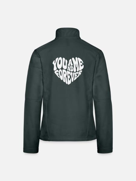 Pour toujours ensemble - Valentine White Retro Heart - Veste en tissu softshell Femme - noir - Dos