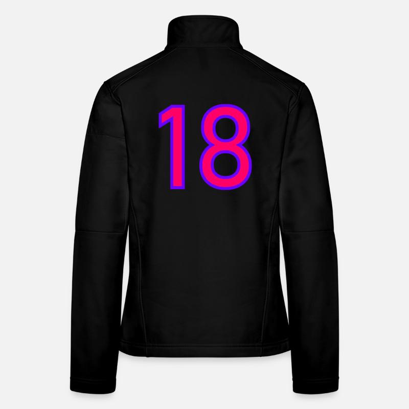 18. 18 YEARS OLD. 18th ANNIVERSARY. 18 BIRTHDAY. Women's Softshell Jacket