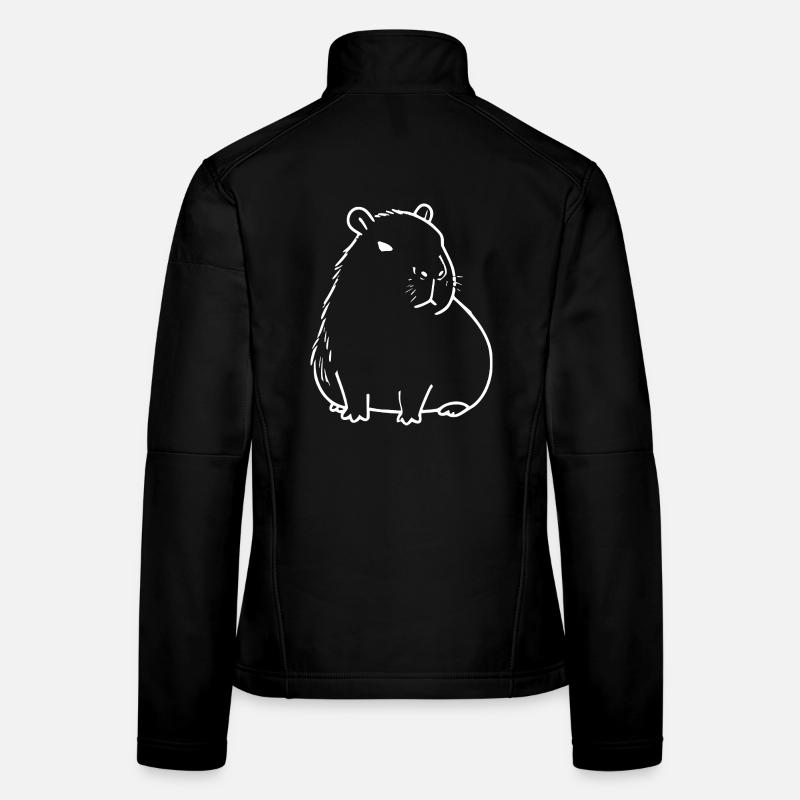 Capybara capybara blanc Veste en tissu softshell Femme