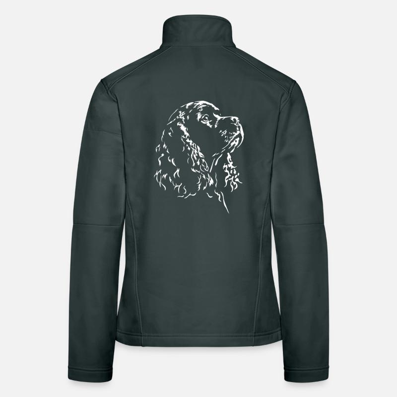 American Cocker Spaniel Silhouette Hunde Wilsigns Frauen Softshelljacke