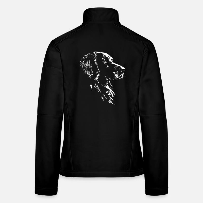 Chiens de chasse à silhouette allemande à poils longs Wilsigns Veste en tissu softshell Femme